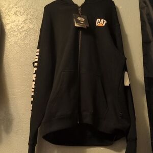 Caterpillar Black Zip Up Sweater